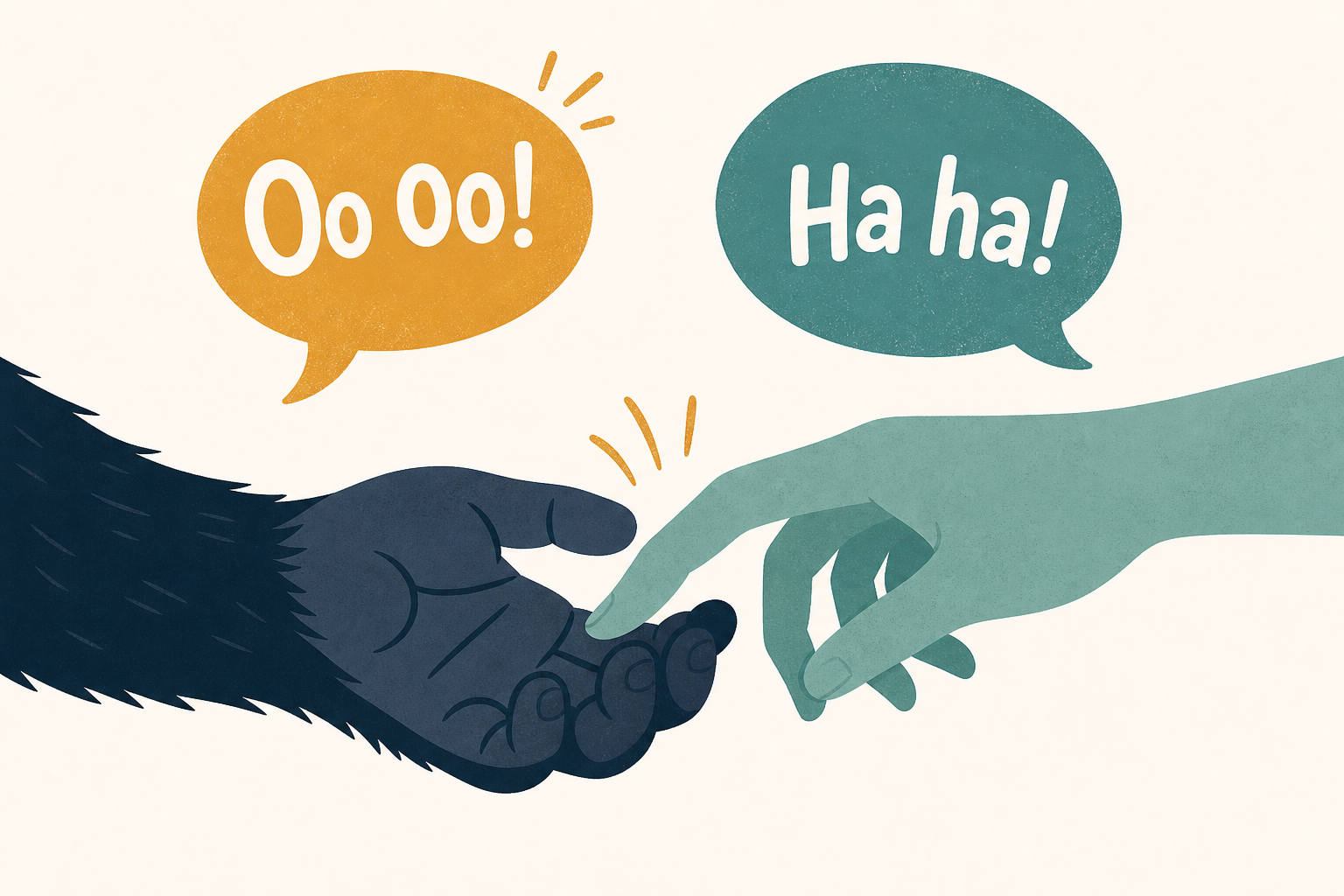 Oo oo, ha ha: why humans and great apes giggle alike when tickled