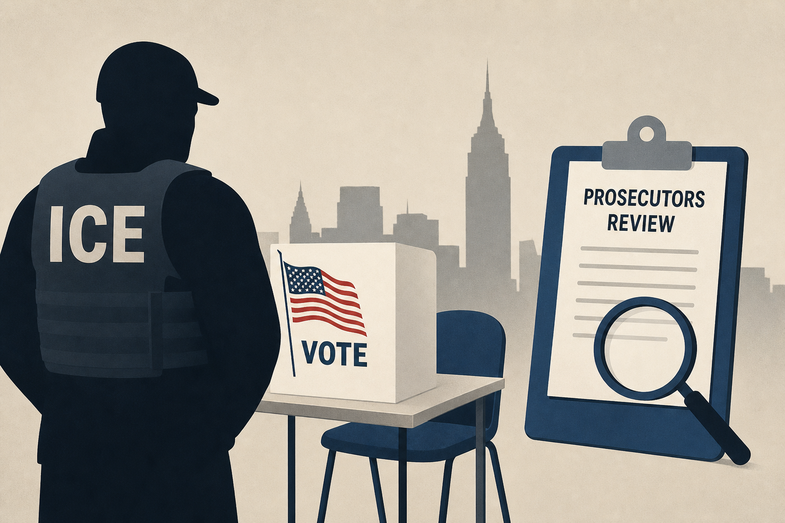 ICE agents confront New York poll worker during voting, as state prosecutors review incident