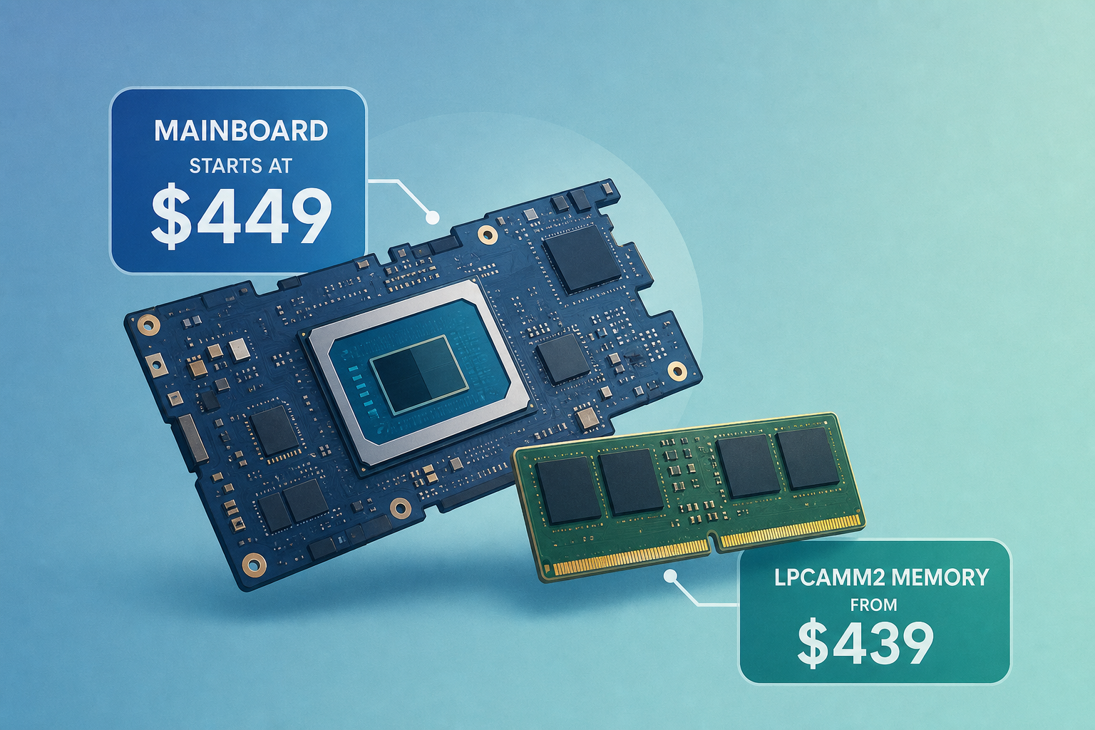 Framework Laptop 13 Pro Intel mainboard now starts at $449 with optional LPCAMM2 memory from $439