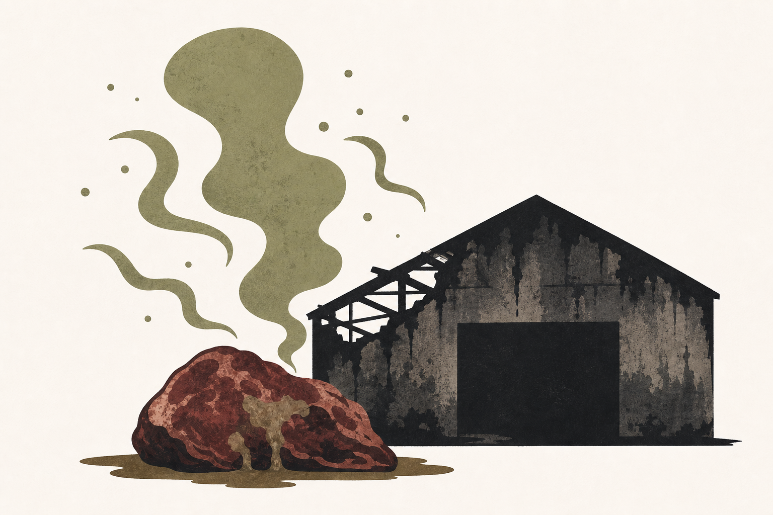 Rotting meat, foul smell at site of Boyle Heights warehouse fire