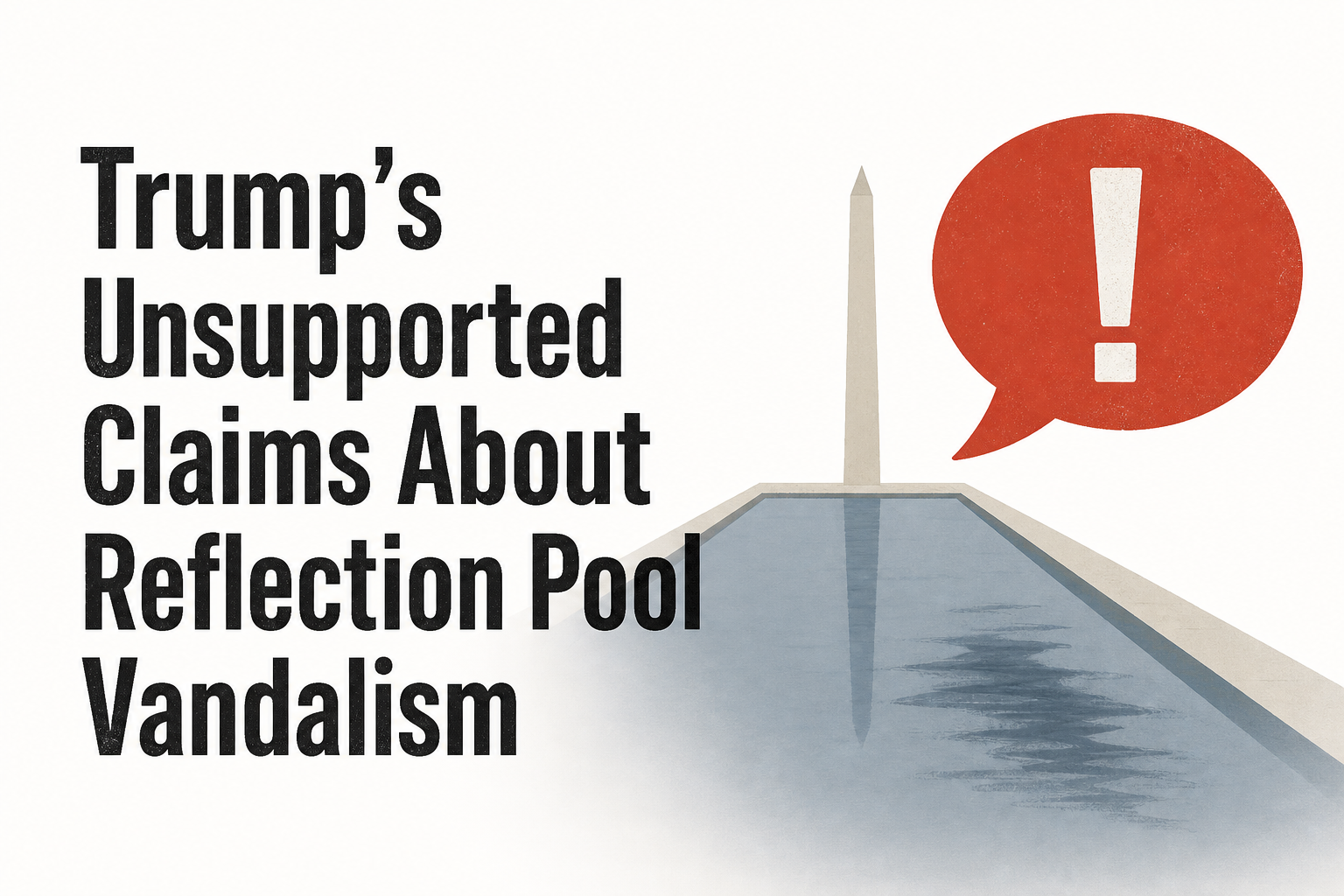 Trump’s Unsupported Claims About Reflection Pool Vandalism