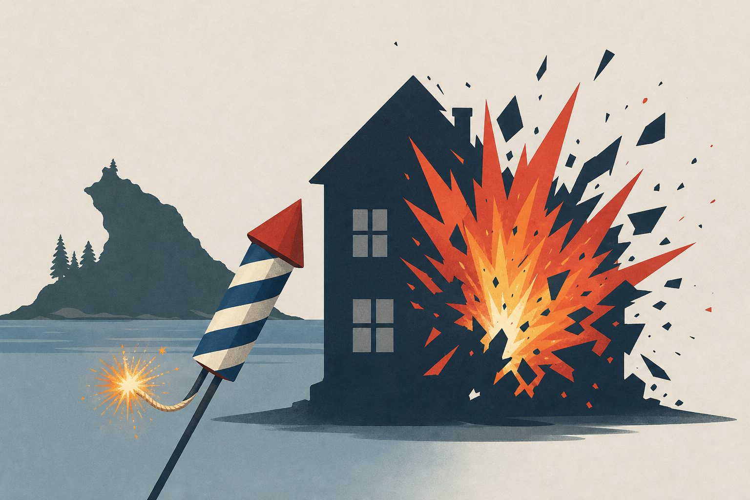 3 firefighters injured after fireworks spark massive house explosion on Whidbey Island