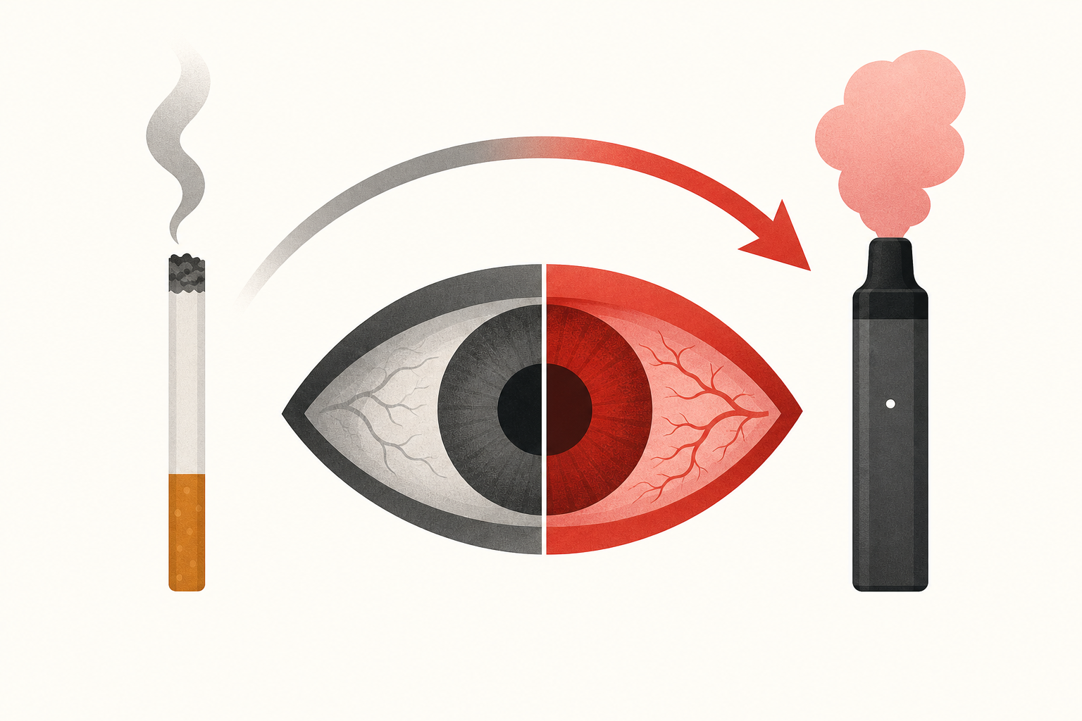 Switching from cigarettes to vapes linked to higher eye disease risk