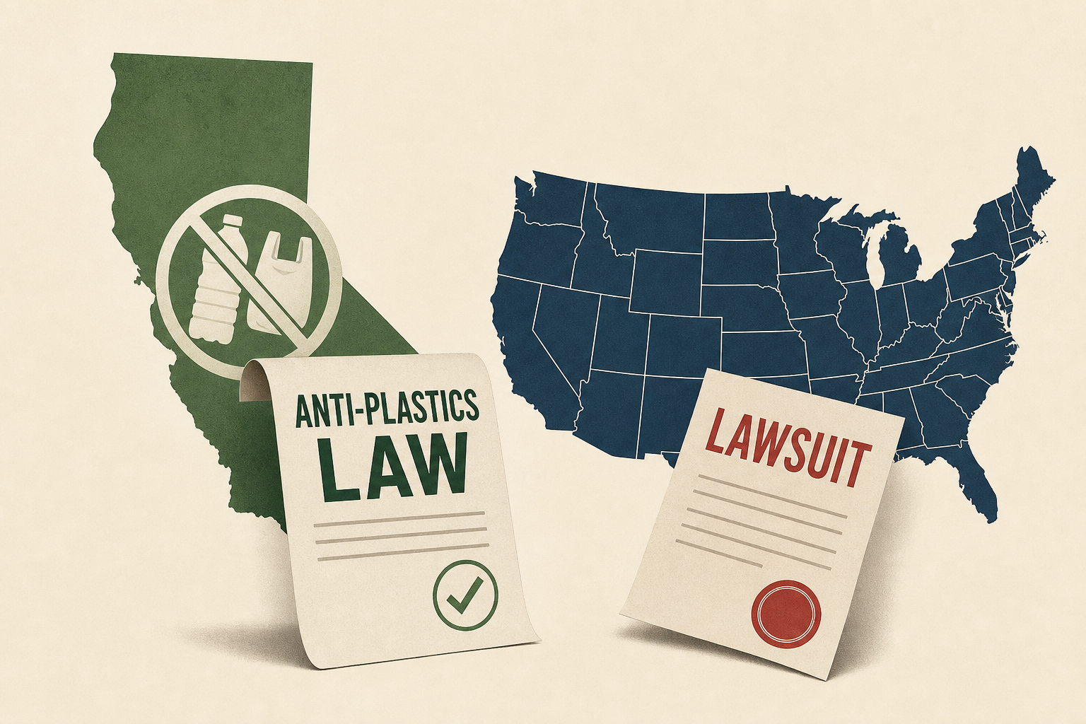 California’s landmark anti-plastics law sparks anger as 17 states moves to sue