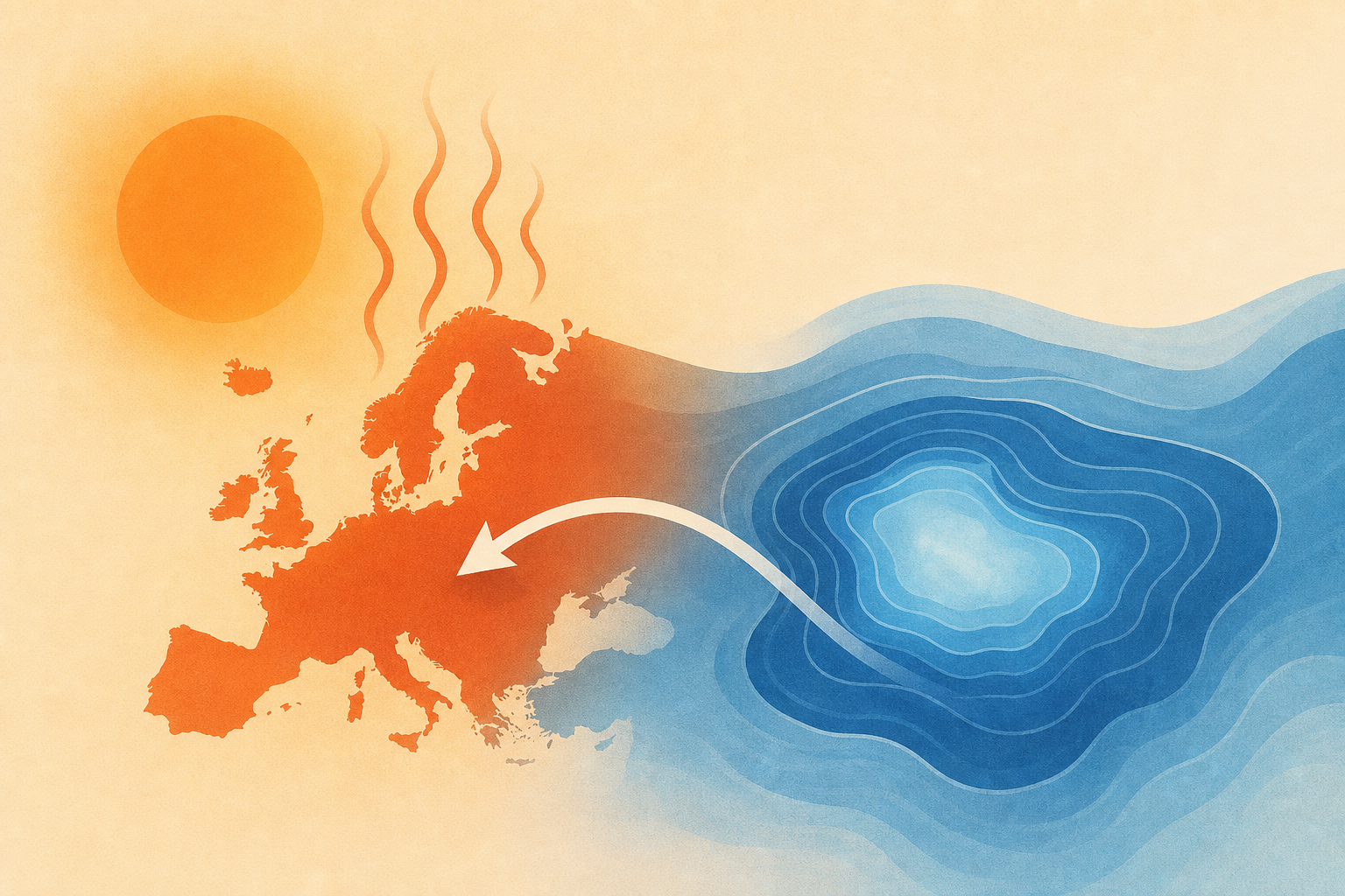 European heatwave's unlikely accomplice: an ocean 'cold blob'