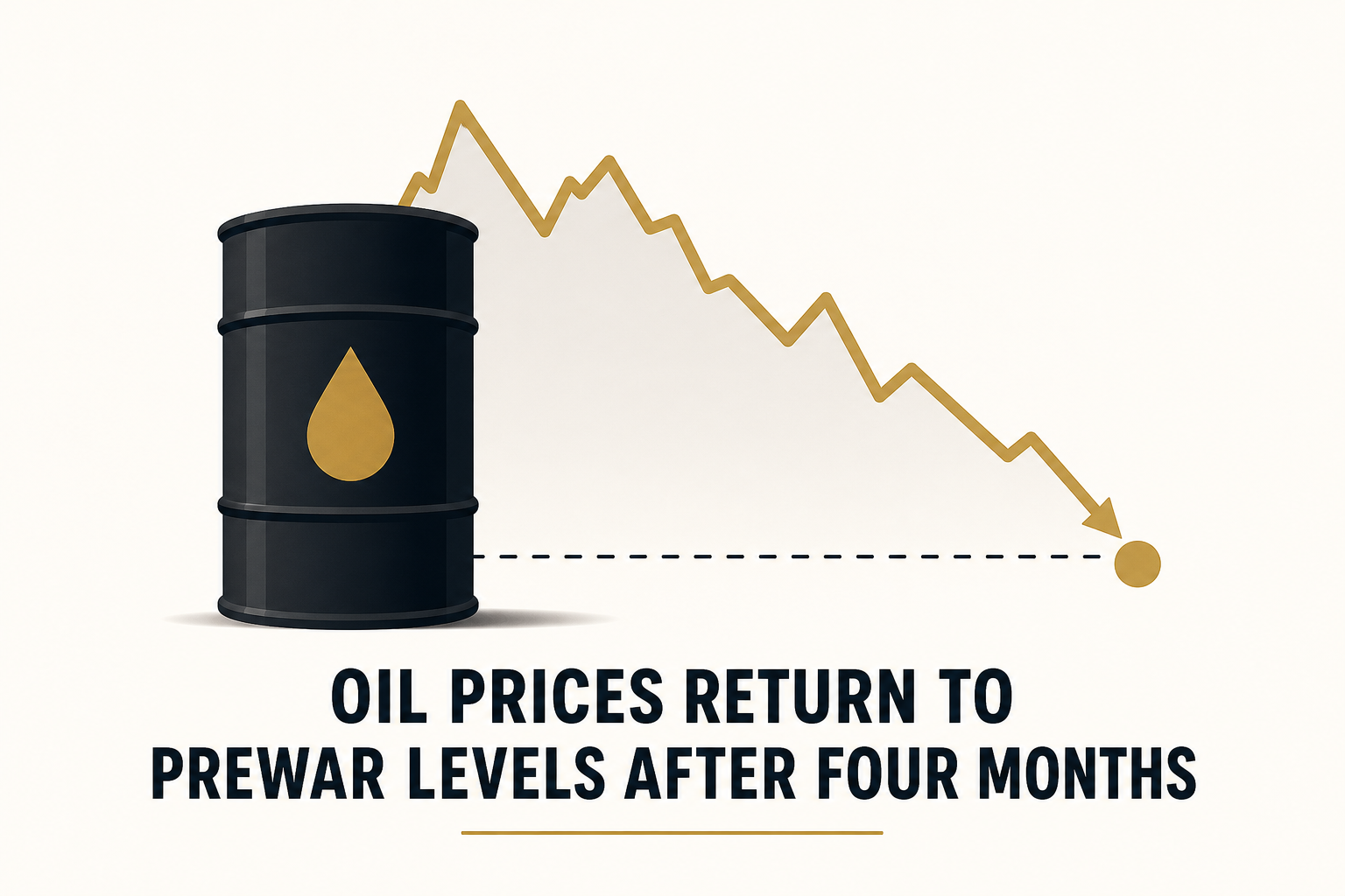 Oil Prices Return to Prewar Levels After Four Months