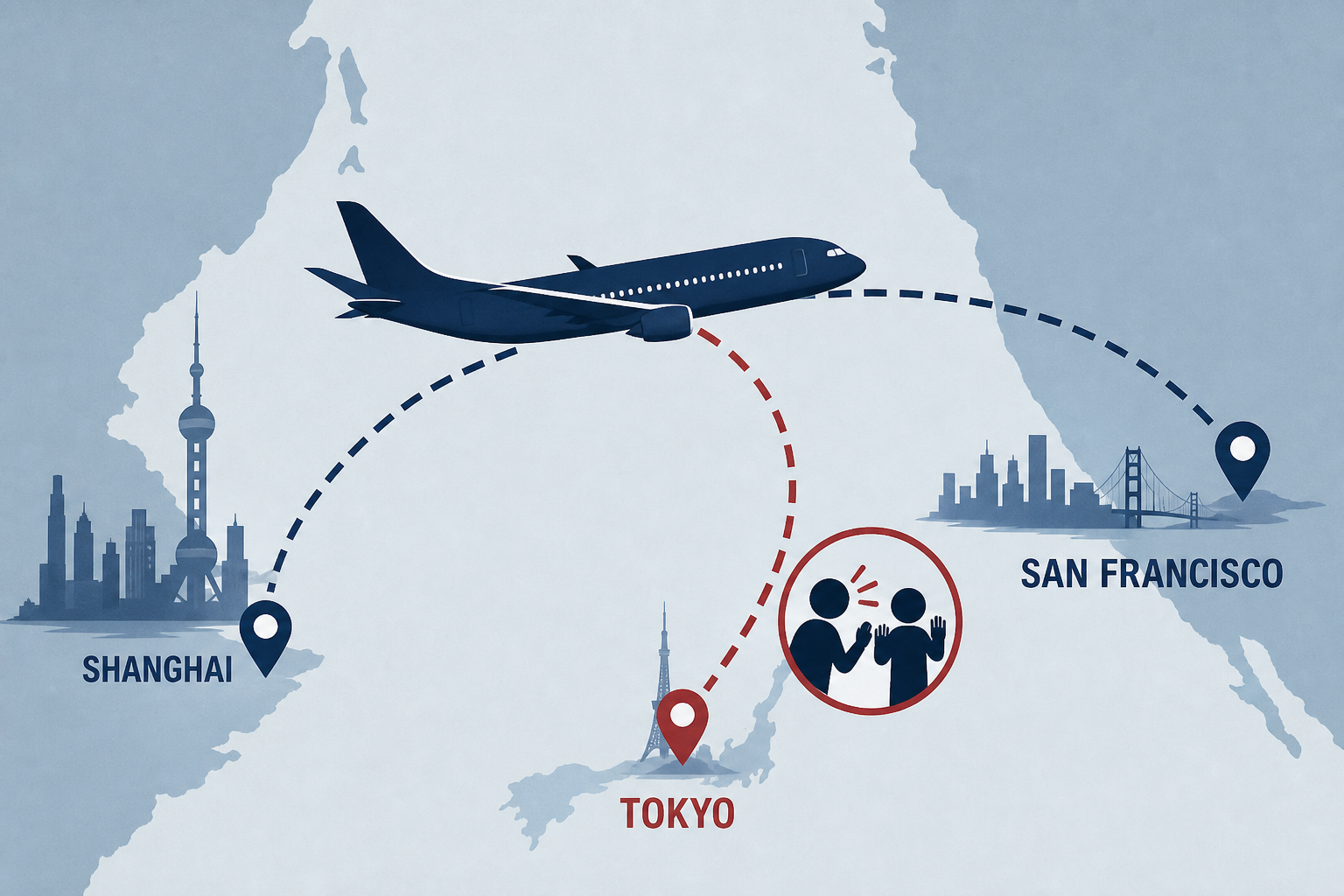 United flight from Shanghai to San Francisco diverted to Tokyo due to passenger disturbance
