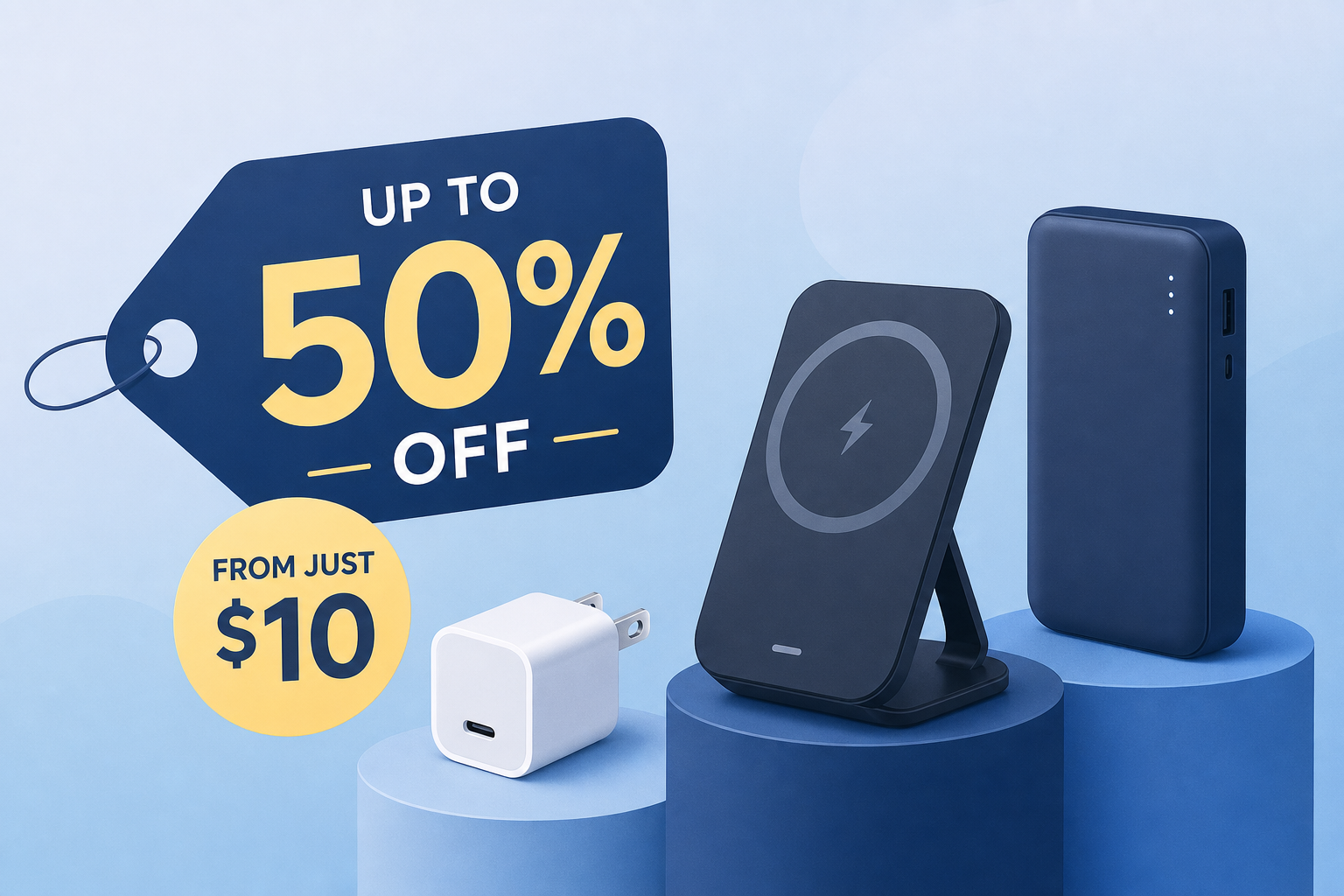 Up to 50% off Nano chargers, Qi2.2 stands, power banks, and more from just $10