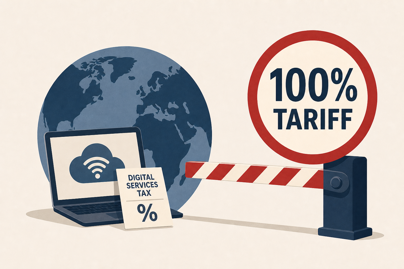 Trump threatens 100% tariff on countries that tax US digital services