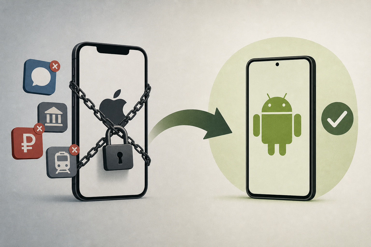 Russian citizens told "switch to Android" after Apple blocks key Russian apps