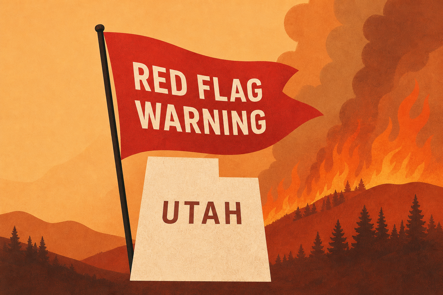 Utah weather conditions trigger historic red flag warning as wildfires rage across the state