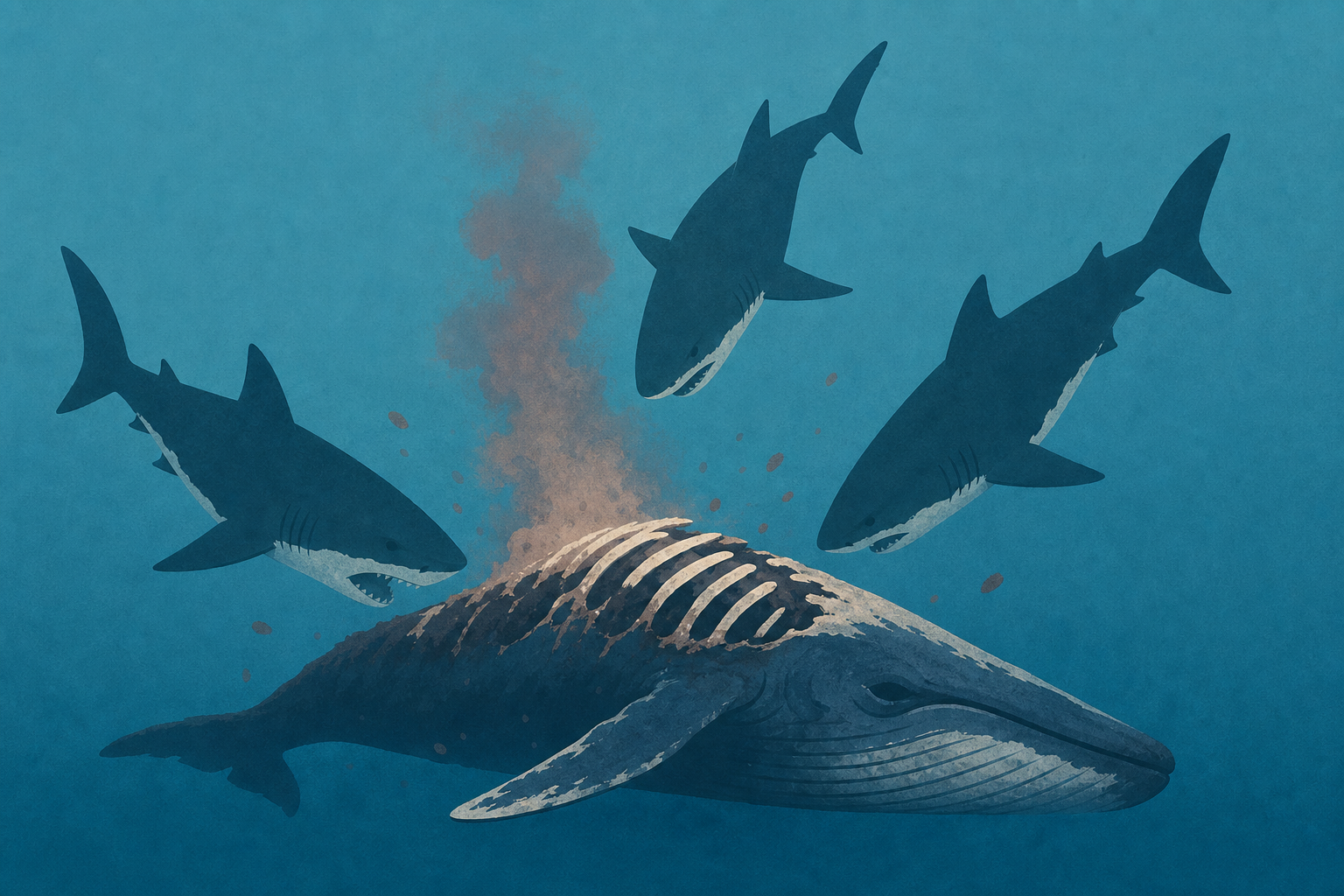 Great White Sharks Swarm CA Whale Carcass in Feeding Frenzy (Video)