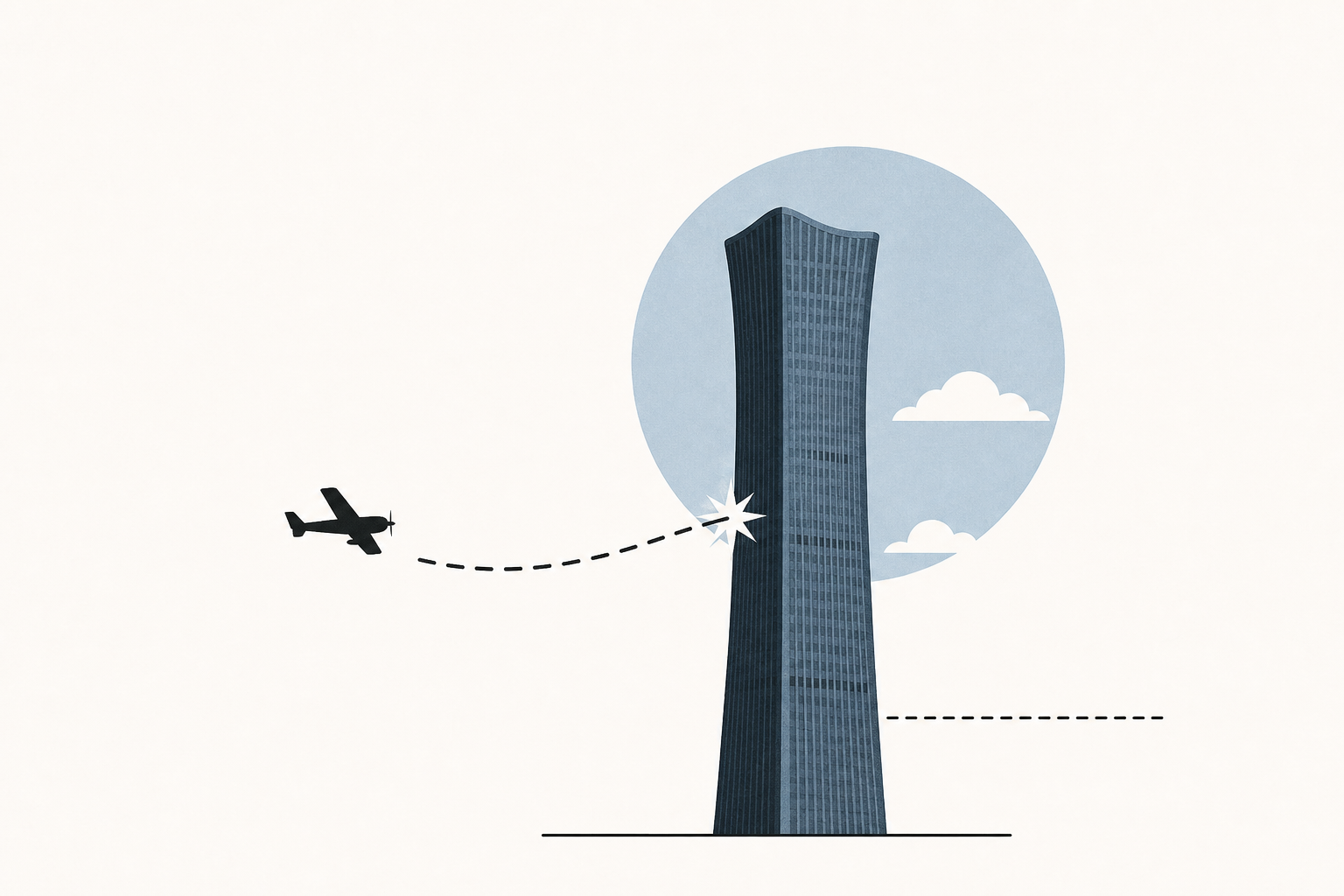 A small plane hit Beijing’s CITIC Tower. Hours later it was like nothing had happened