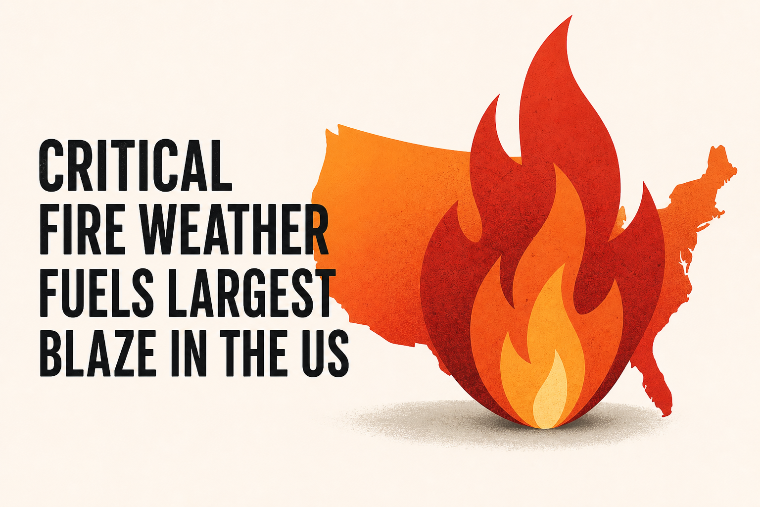 Critical fire weather fuels largest blaze in the US