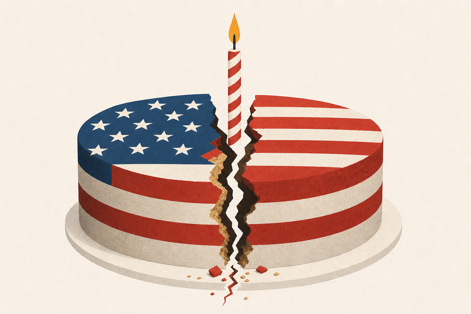 How Trump’s takeover fractured America’s birthday party