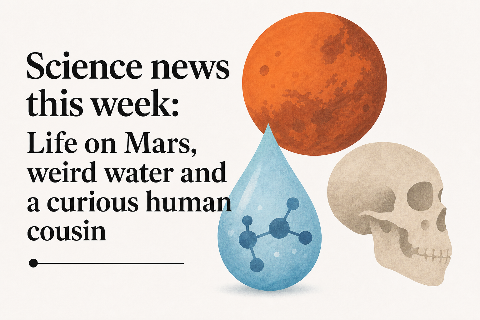 Science news this week: Life on Mars, weird water and a curious human cousin