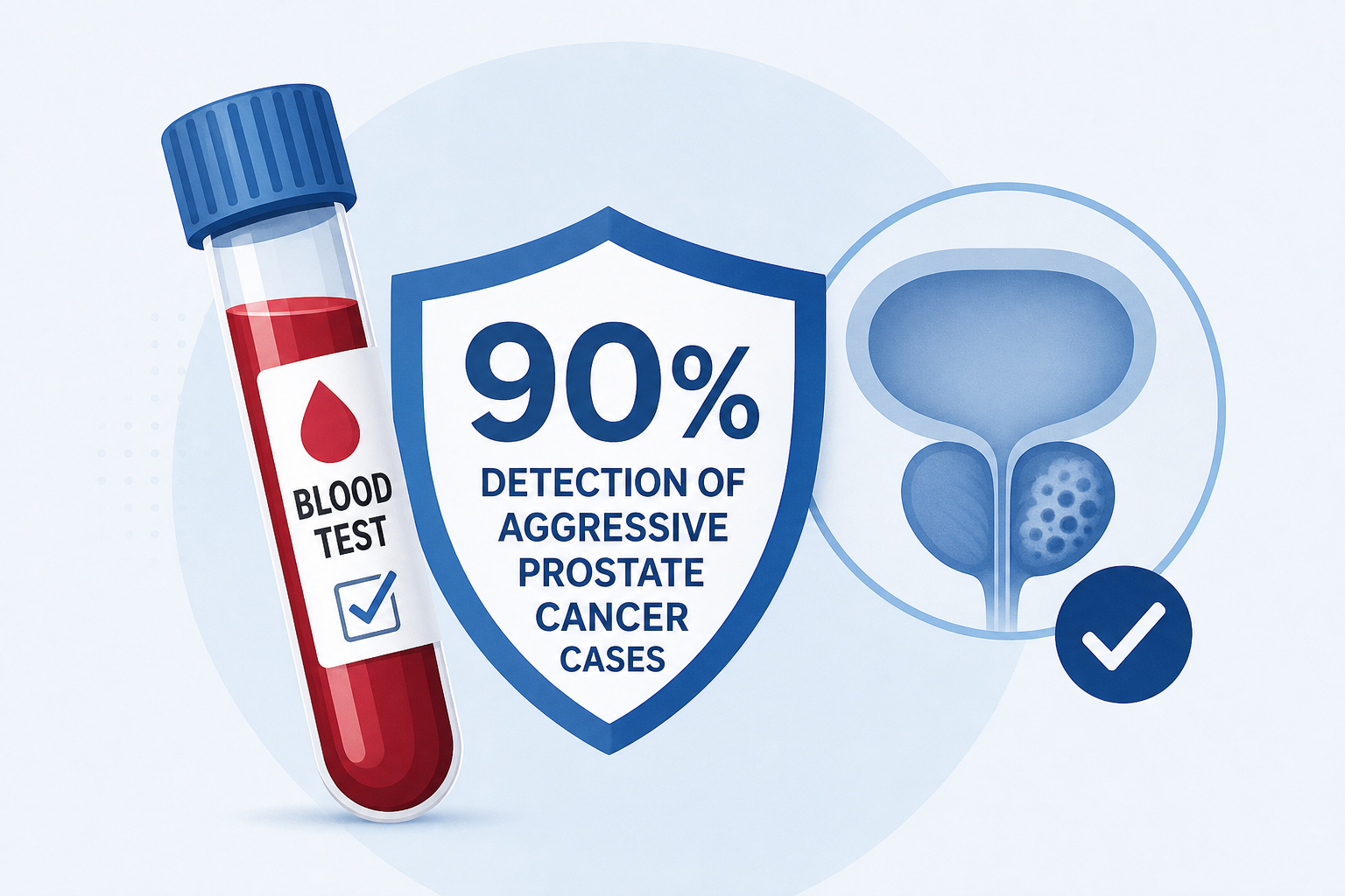 Blood test detects 90% of aggressive prostate cancer cases compared to standard screenings