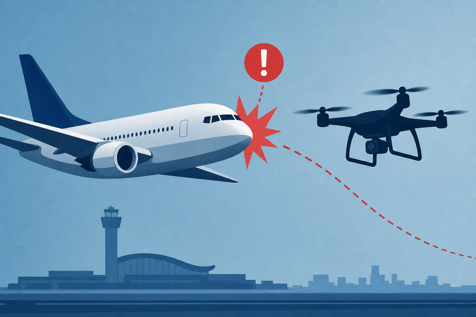 United Airlines flight almost hit drone at Newark Airport