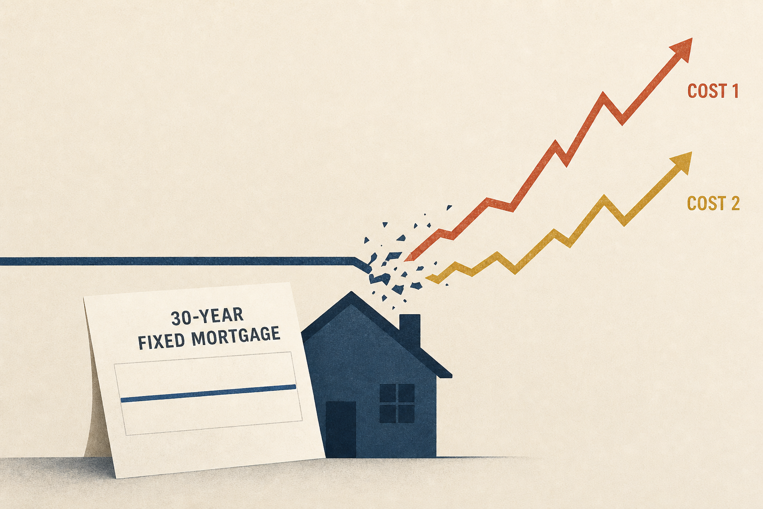 The 30-year fixed mortgage was supposed to be predictable. Two costs quietly broke that promise