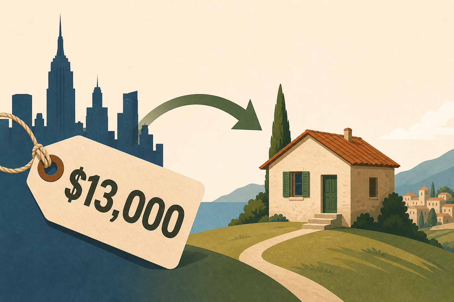 American couple left New York City and bought a house in Italy for $13,000