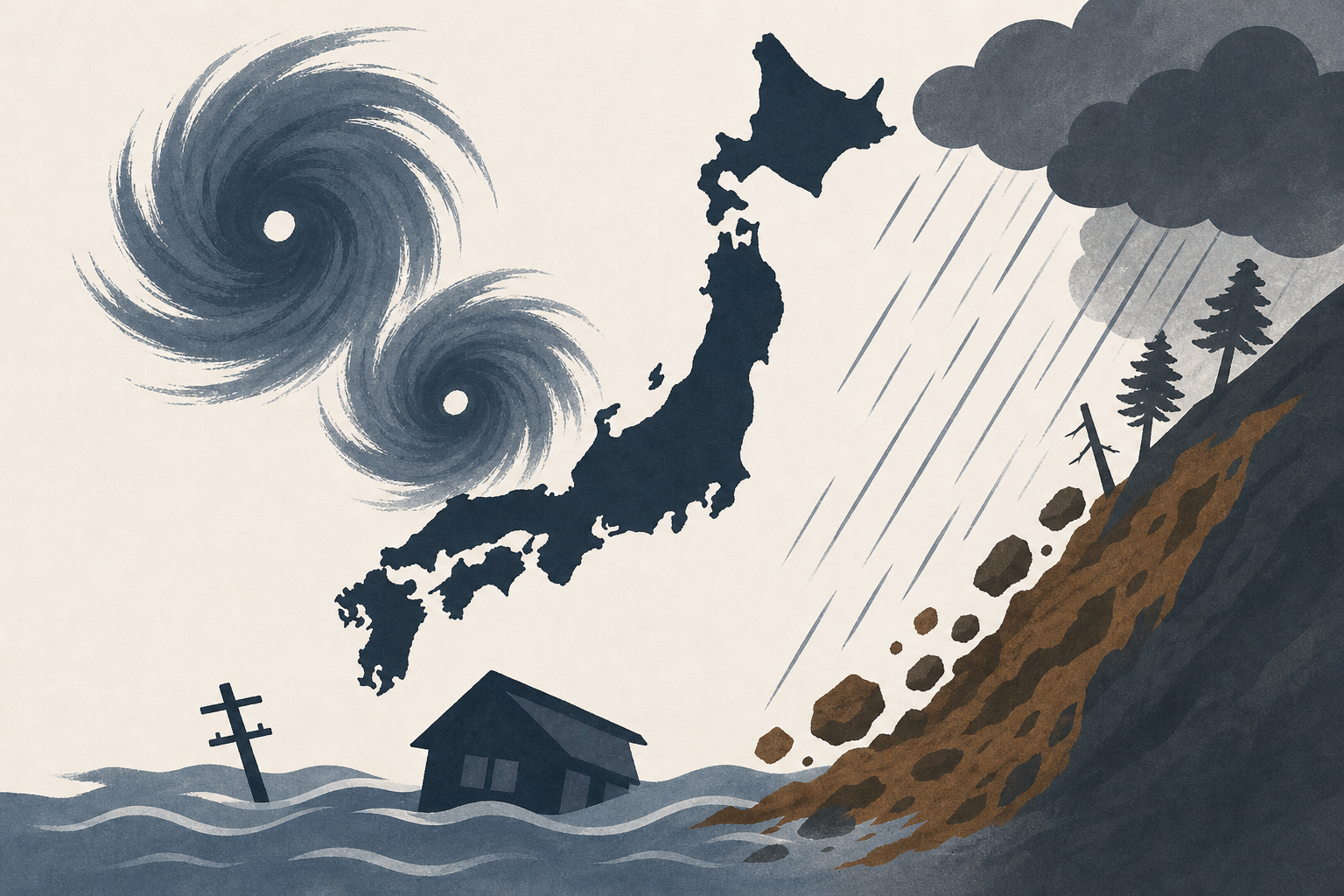 2 tropical storms pound Japan with floods and landslides