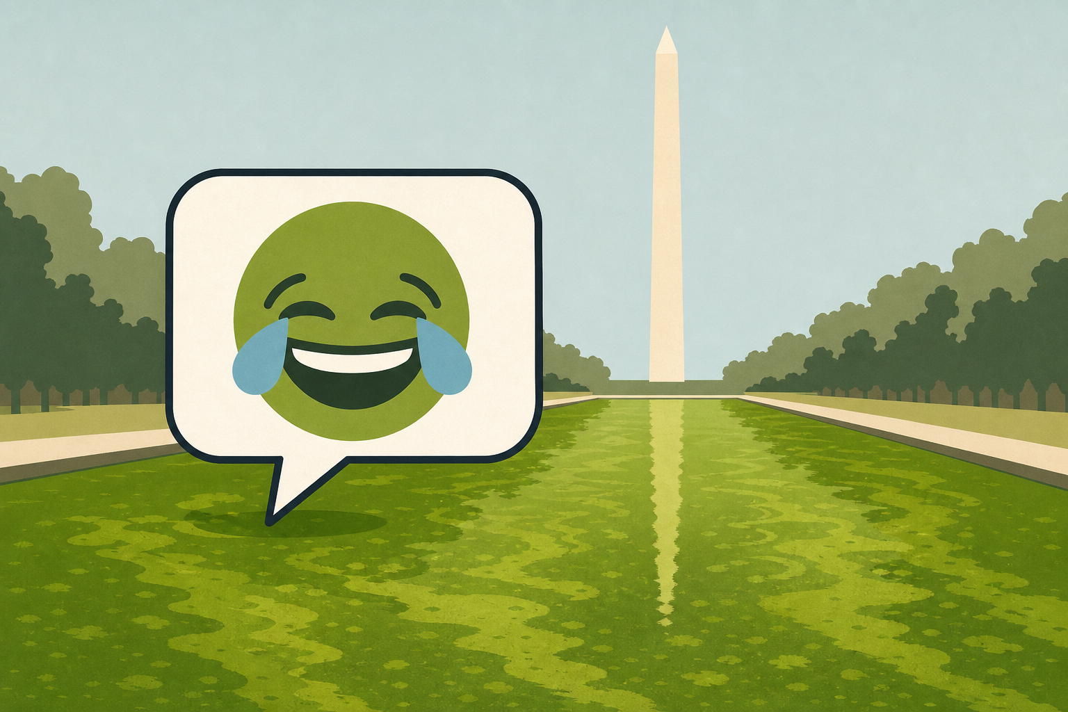 Trump’s algae-green Reflecting Pool ‘wins the internet’ as viral memes flood social media