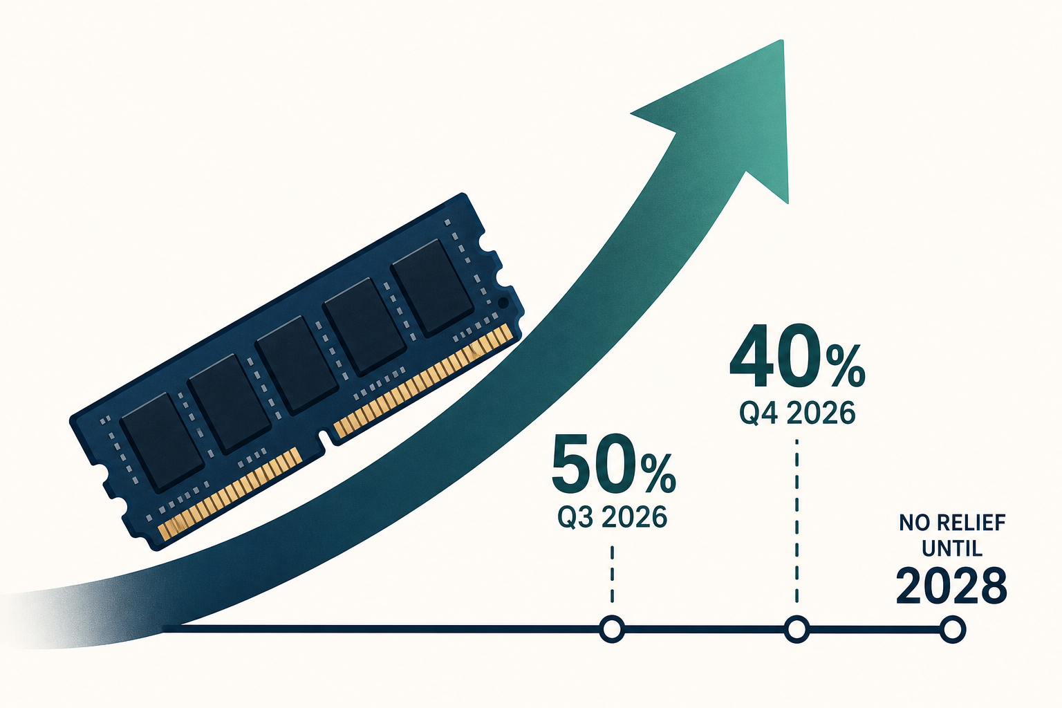 Jefferies Warns Memory Prices Will Surge 50% in Q3 2026 and Another 40% in Q4, With No Relief Until 2028