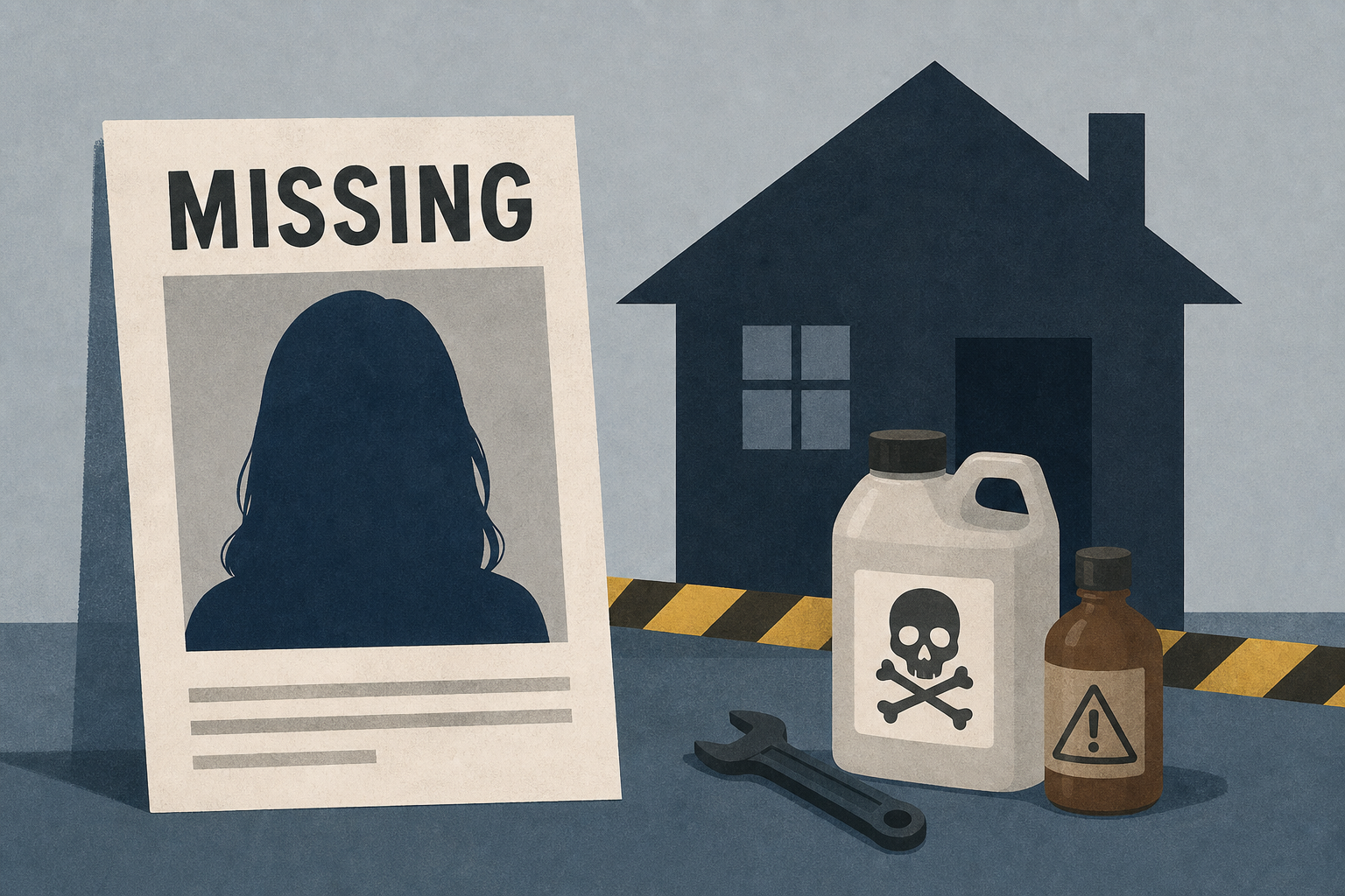 Missing woman's family says she was last seen at Olney home where police found chemicals, weapons