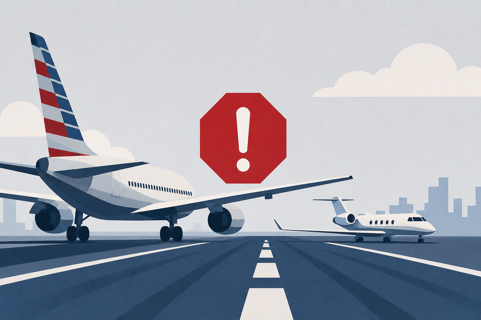 American Airlines flight aborts takeoff in Miami after business jet enters the same runway