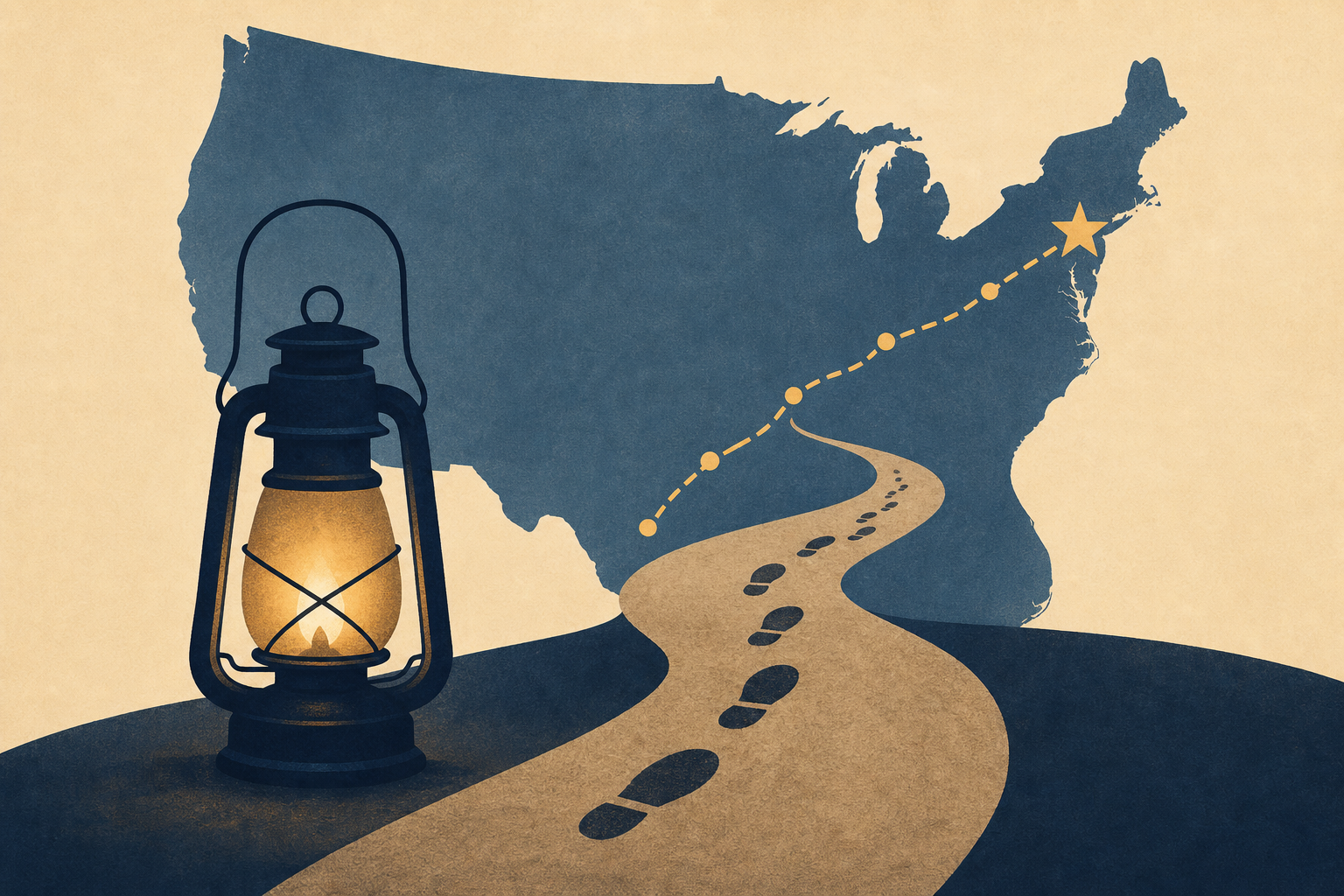 Historian retraces Underground Railroad on "Freedom Walk" to mark America's 250-year journey