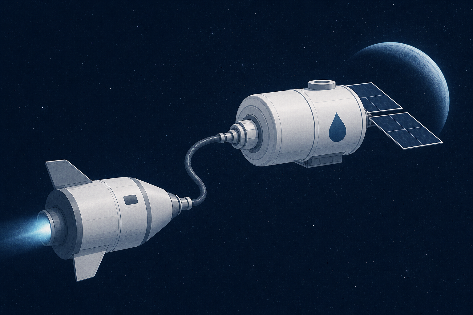 Orbit Refueling Device For Deep Space Missions