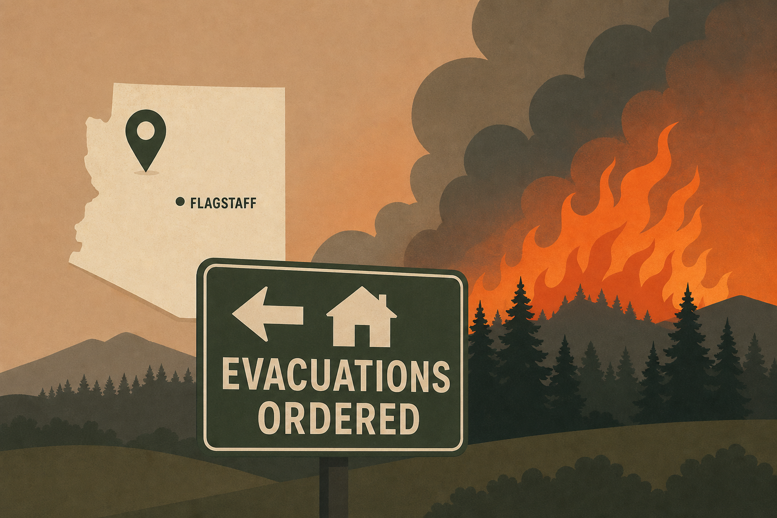 Evacuations ordered for rural area northwest of Flagstaff due to wildfire