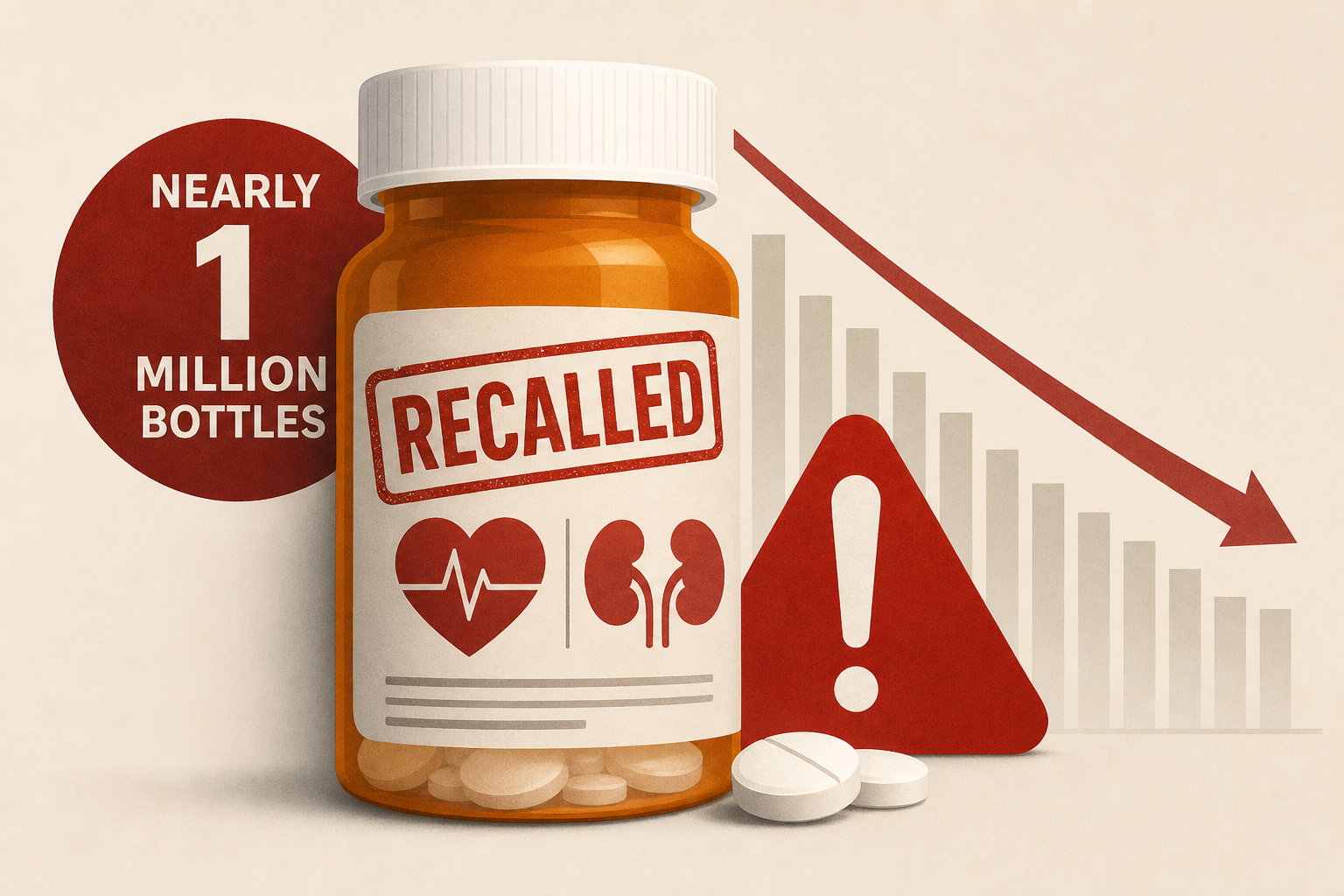 Nearly 1 million bottles of heart and kidney medication recalled: FDA