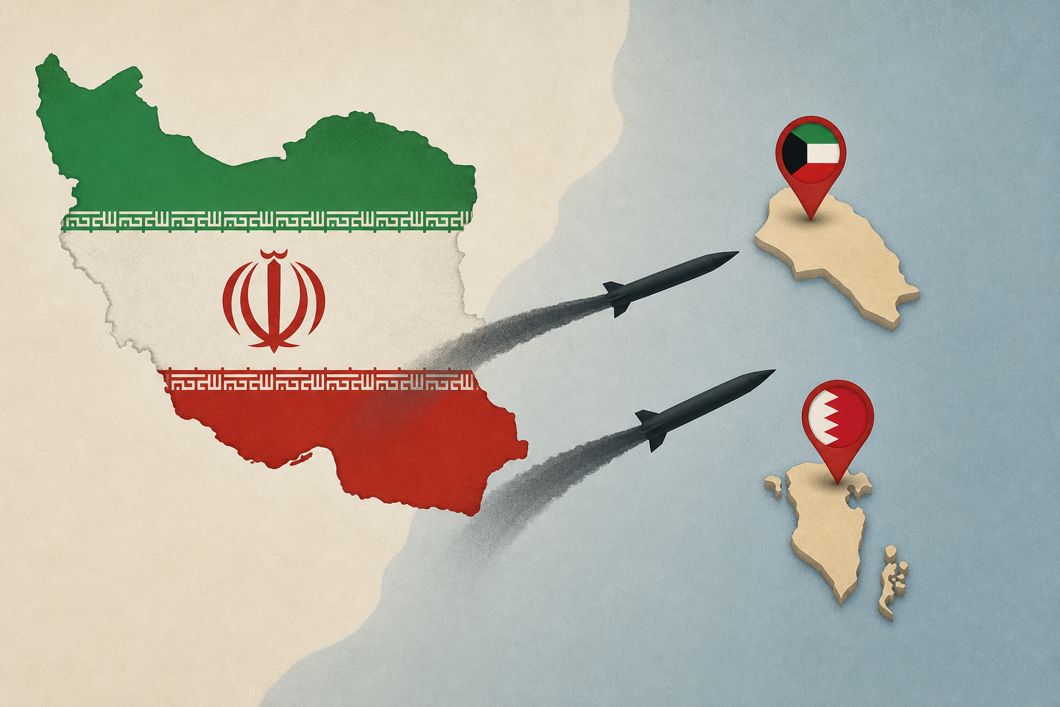 Iran attacks Kuwait and Bahrain in response to US strikes