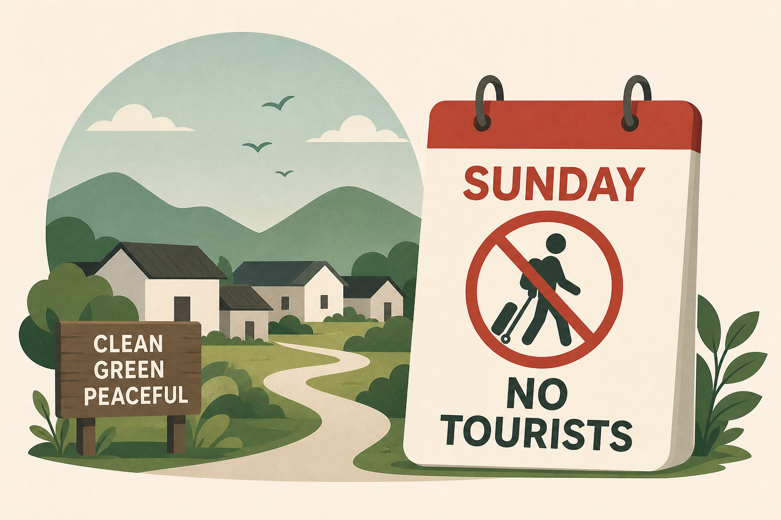 Why 'Asia's cleanest village' bans tourists on Sundays