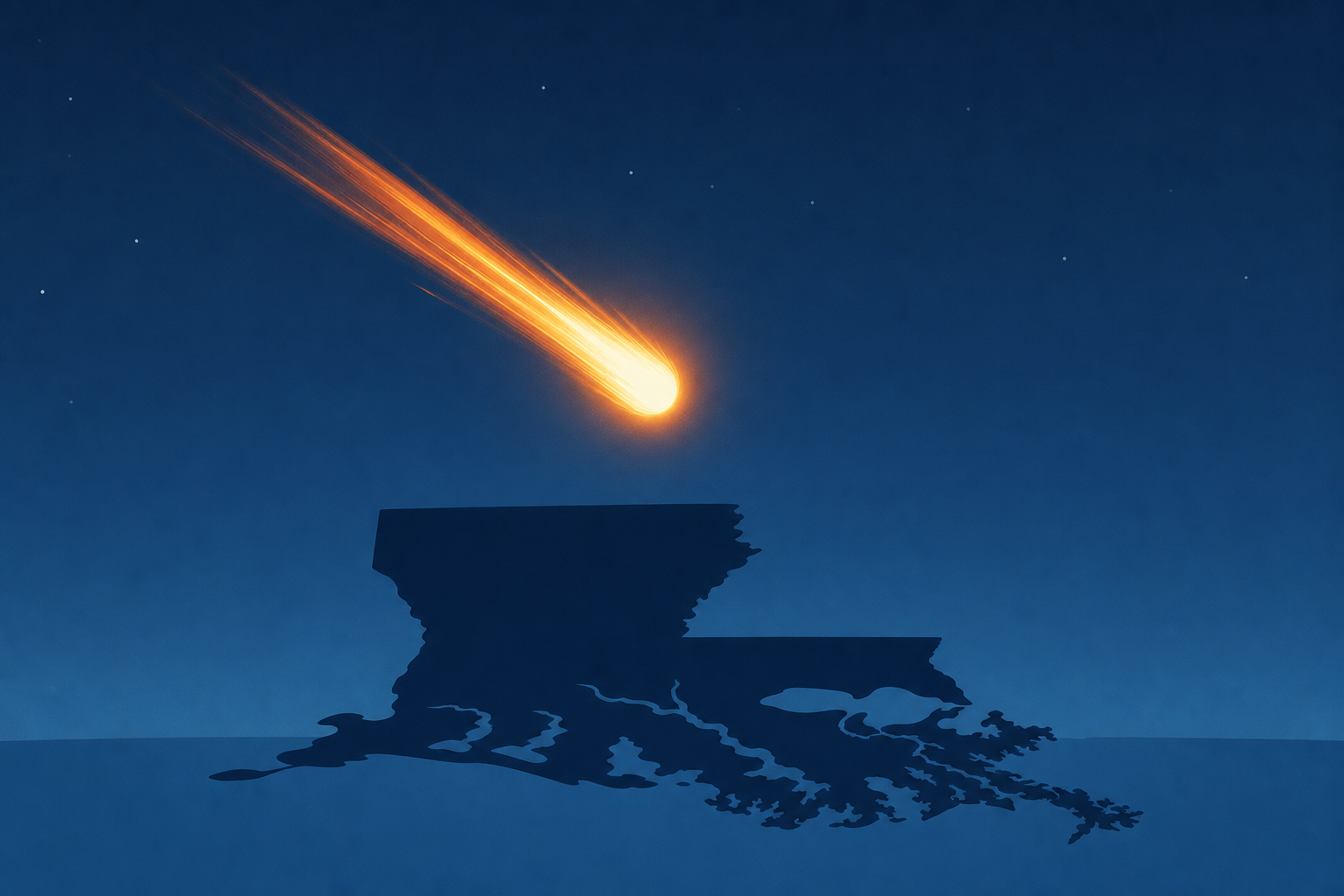 Fireball spotted over south Louisiana