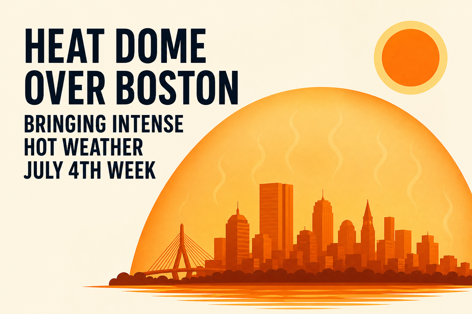 Heat dome over Boston bringing intense hot weather July 4th week