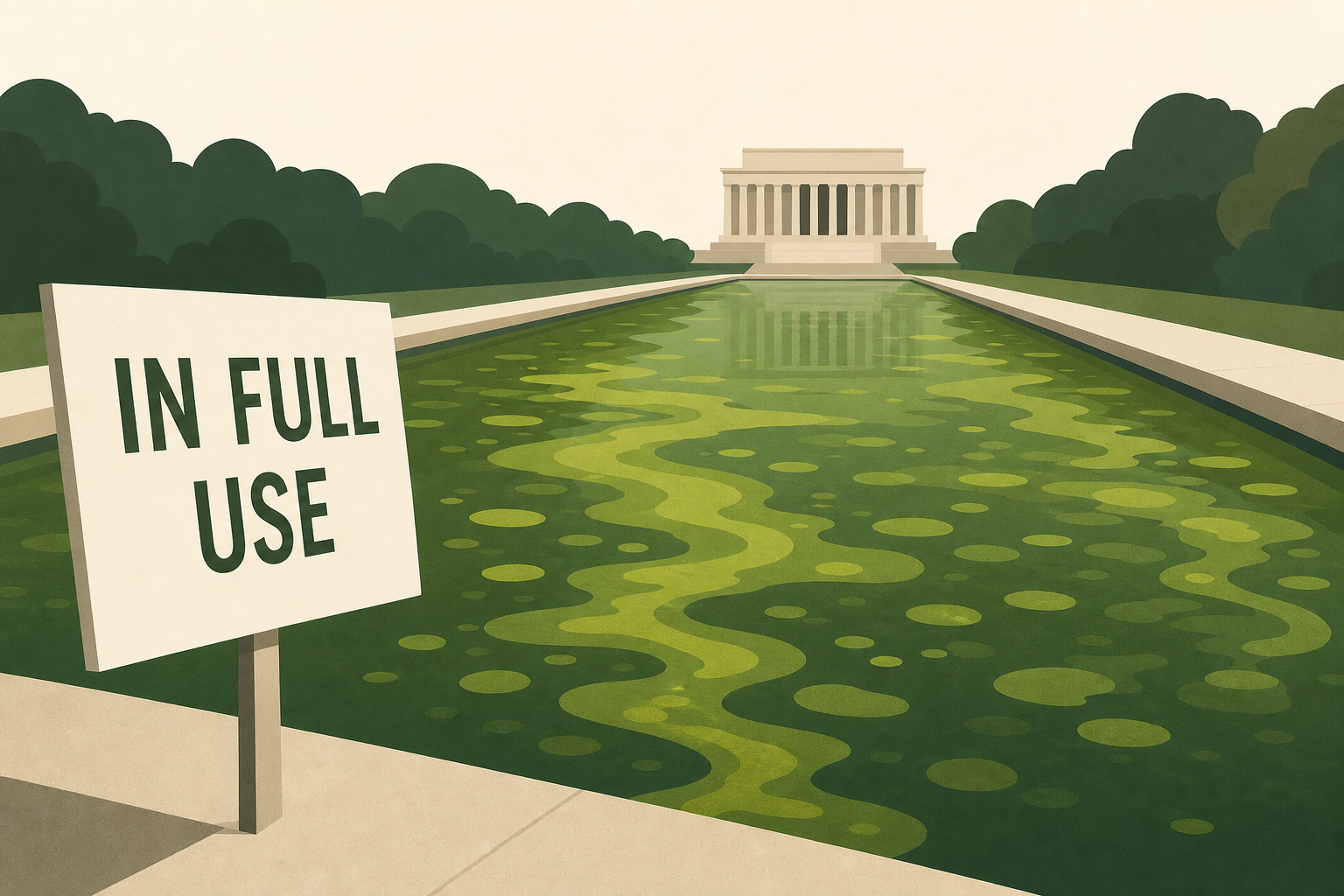 Trump says Lincoln Reflecting Pool 'in full use' amid algae bloom