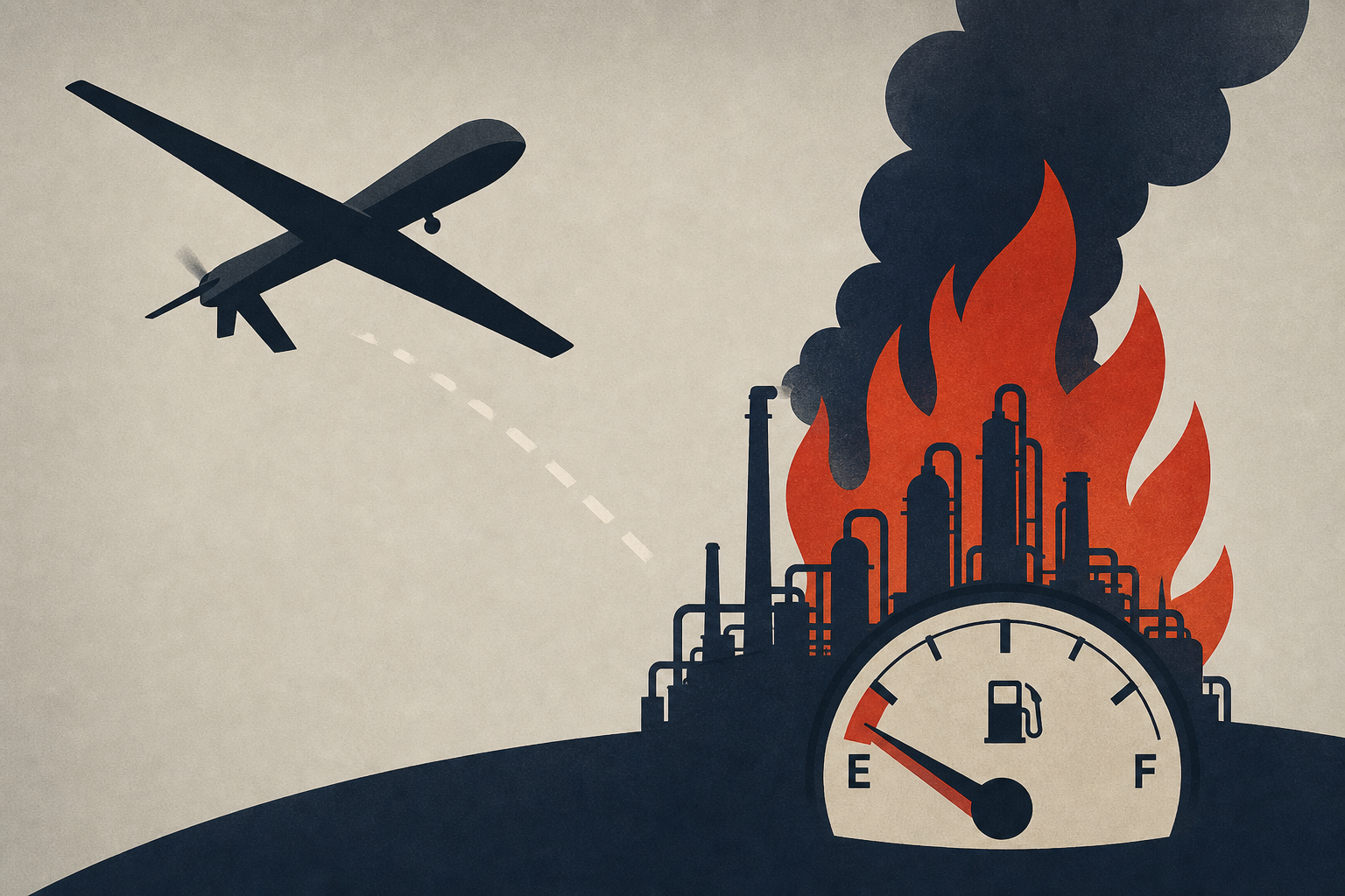 Ukraine drones ignite Russian refinery as Putin acknowledges fuel shortages
