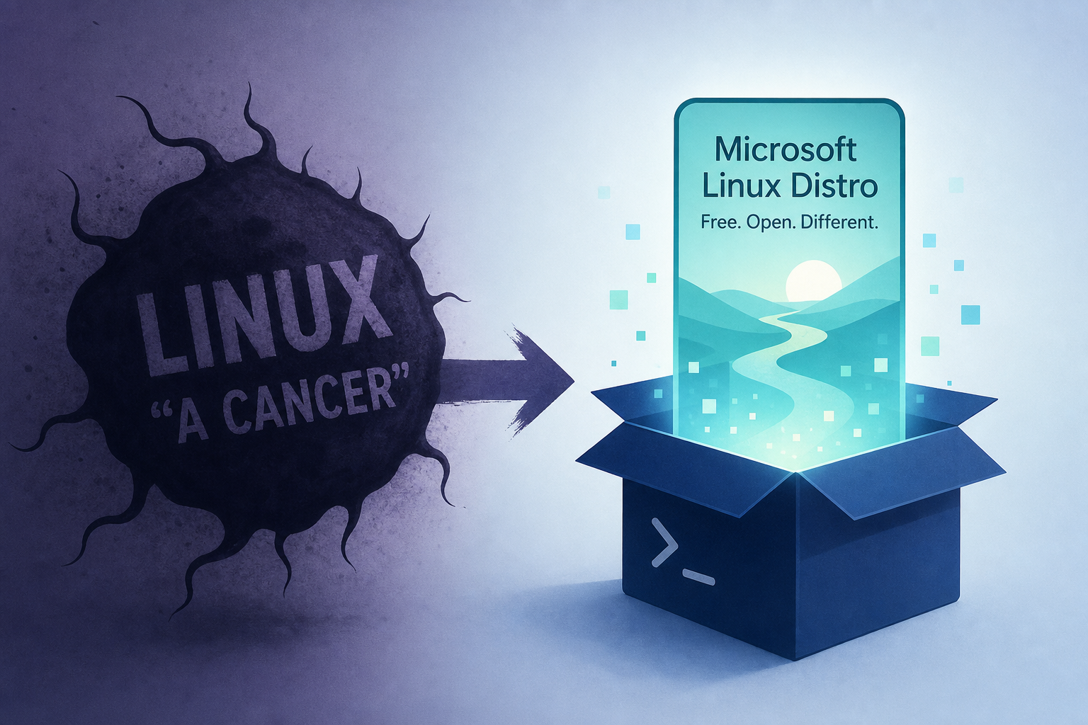 Microsoft called Linux a cancer, now ships its own free distro that's nothing like Ubuntu or Fedora