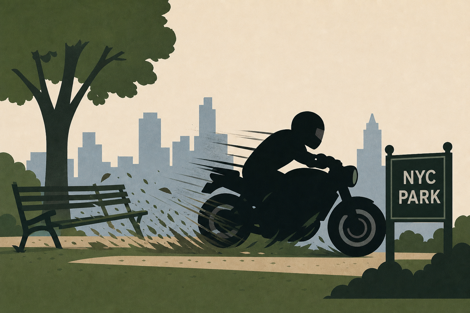 Woman on motorcycle plows through NYC park, leaving 12 injured