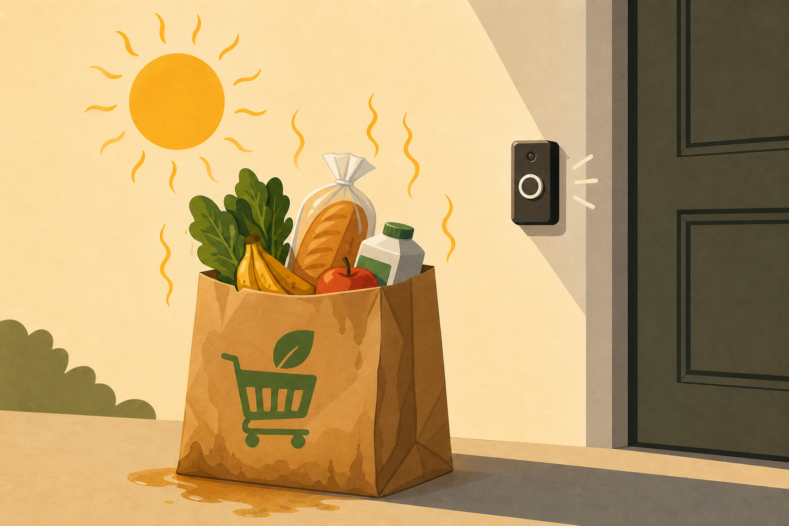 Instacart Driver Left Groceries in the Sun, Then Rang the Doorbell Asking for a Bigger Tip