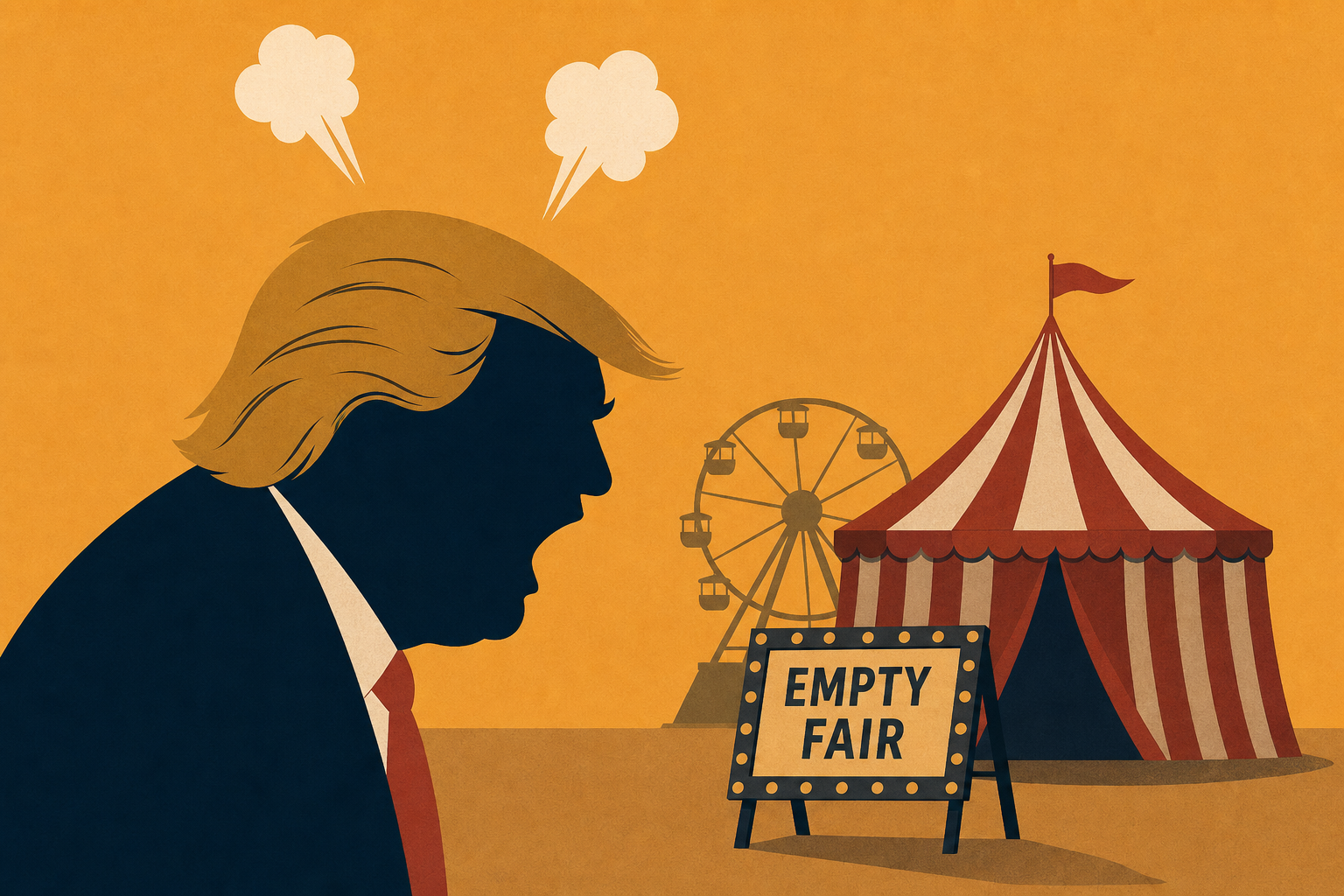 Fuming Trump, 80, Unravels Over His Empty Fair in Early Morning Meltdown