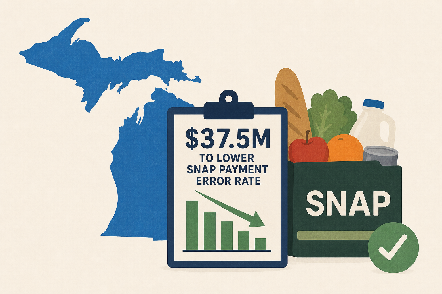 Michigan spends $37.5M to lower SNAP payment error rate
