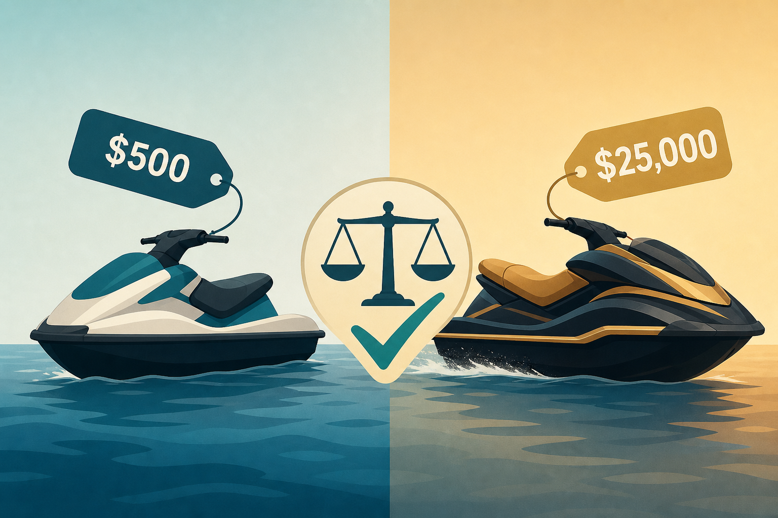 California woman compares a $500 jet ski to a $25,000 luxury one and delivers a very surprising verdict