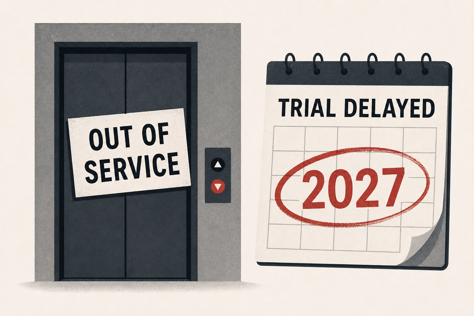 Luigi Mangione gets stuck in courthouse elevator before judge delays federal trial until 2027