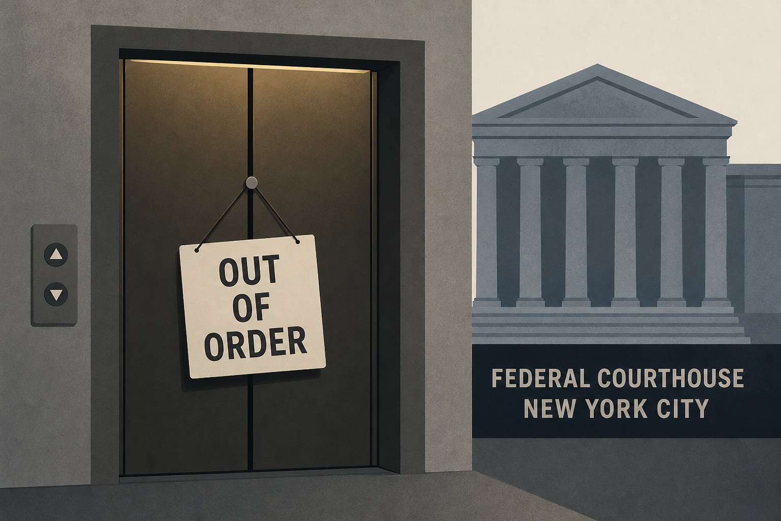 Luigi Mangione was stuck in an elevator ahead of a hearing at a federal courthouse in New York City