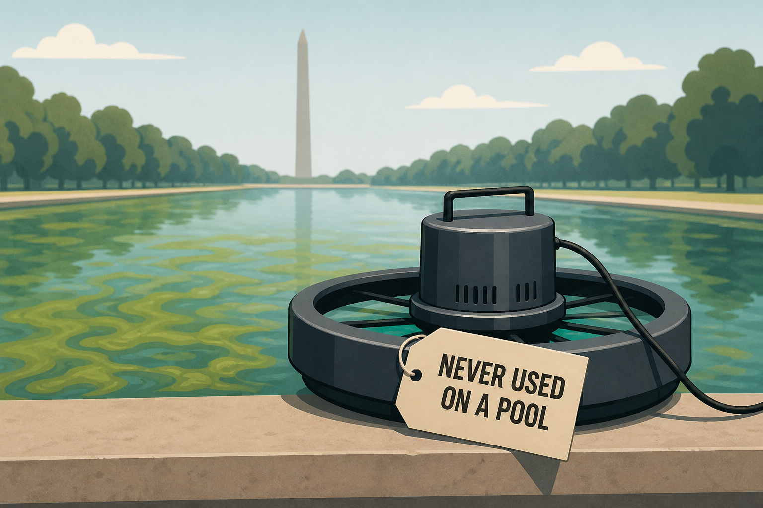 Device installed to help keep Trump’s Reflecting Pool clear of algae was never used on a pool: report