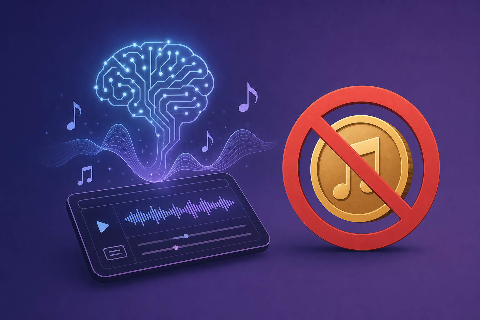 generated music… and block it from earning royalties