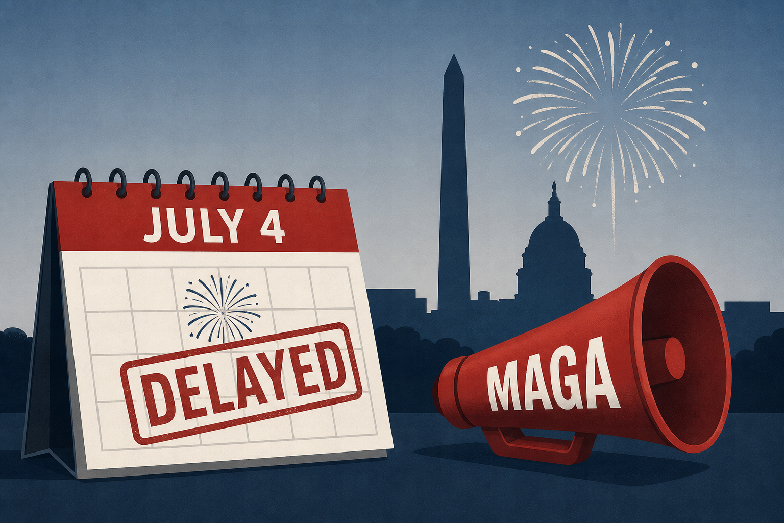 DC’s record-breaking fireworks delayed as Trump turns July 4 celebration into another MAGA rally